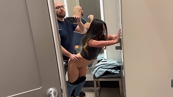 Public Encounter With Asian Cutie In The Dressing Room Of Target Store